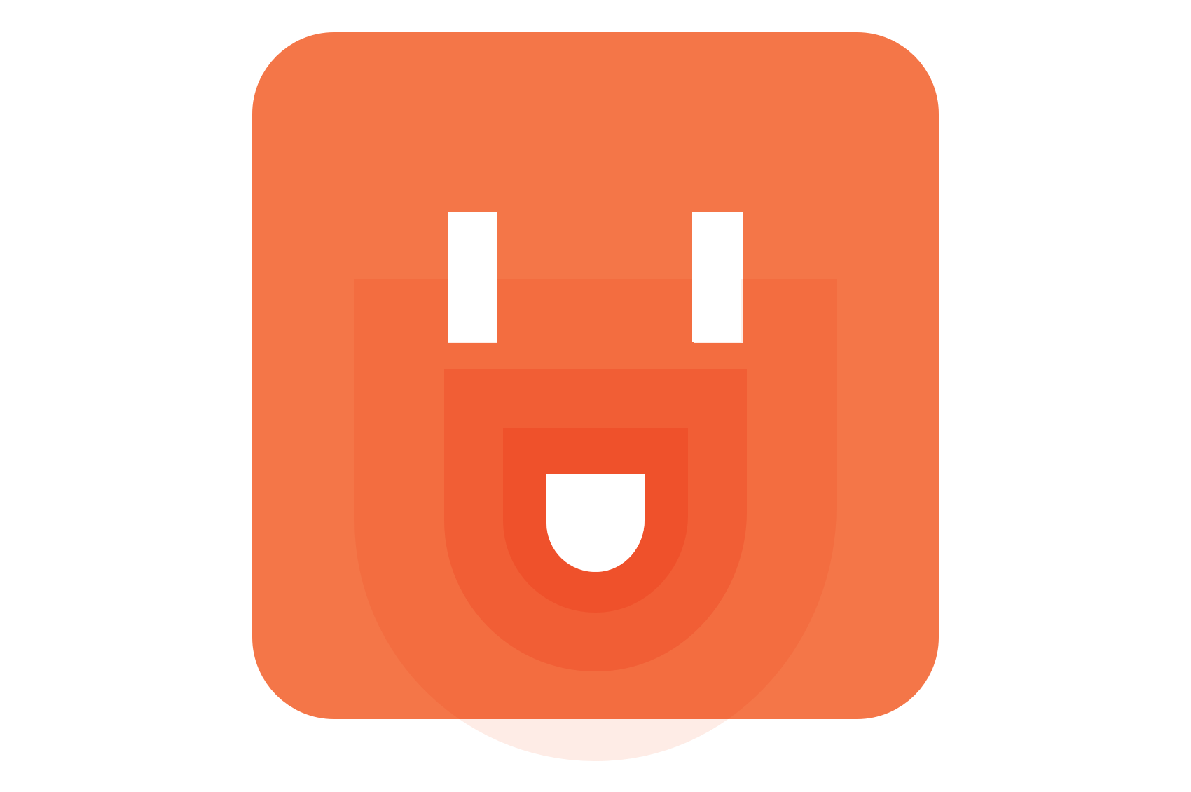 An abstract, smiling power outlet, signifying a positive interaction with an API.